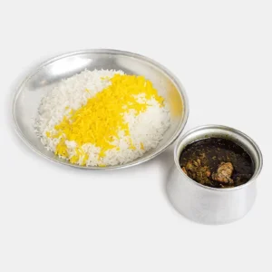 چلو خورشت قورمه سبزی