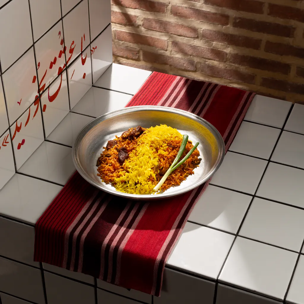 لوبیا پلو با گوشت ( جمع و جور )