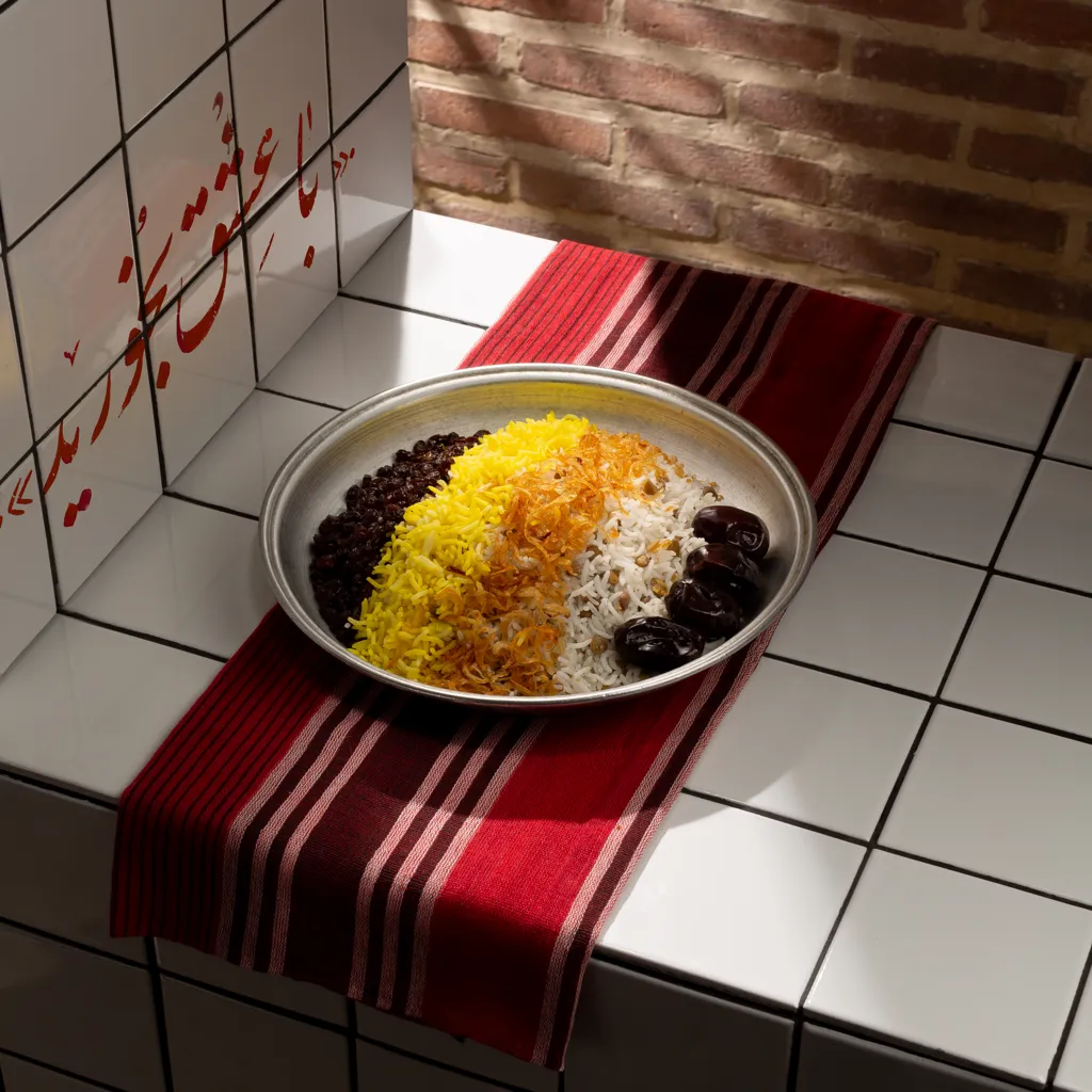 عدس پلو بدون گوشت قلقلی